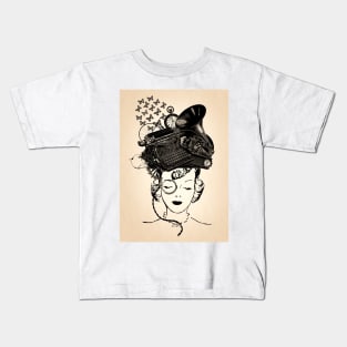 Steampunk Girl Kids T-Shirt